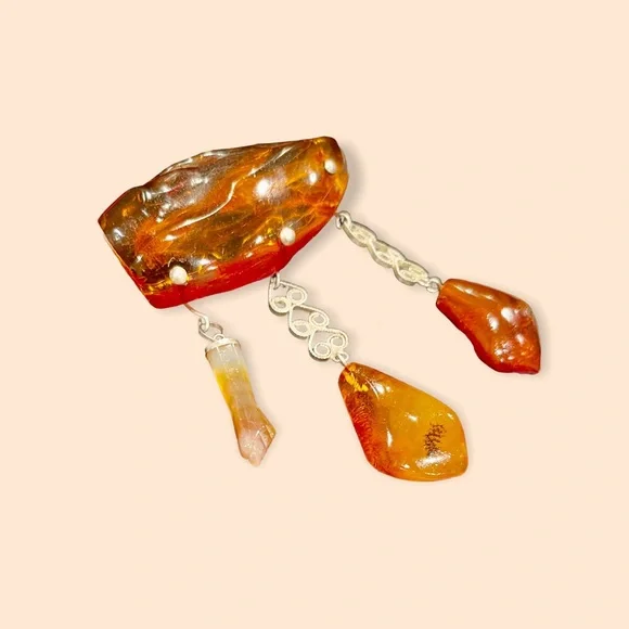 SPECTACULAR PIECE OF VINTAGE AMBER - Picture 15 of 16